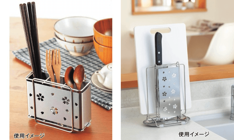 日本製鏤空櫻花圖案廚房收納小物